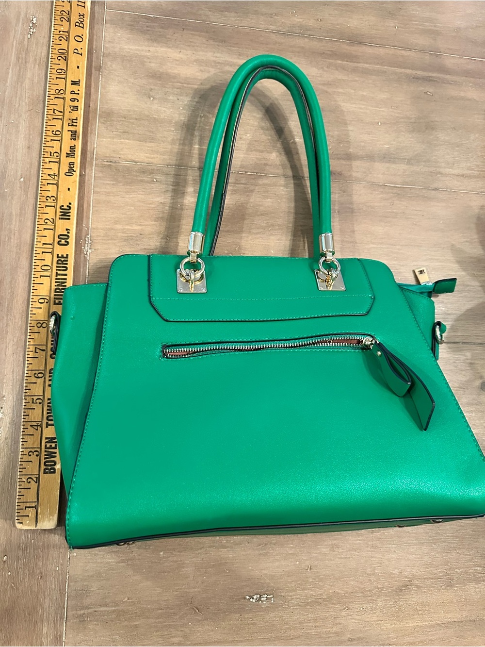 Green Structured Handbag - Picture 3 of 3